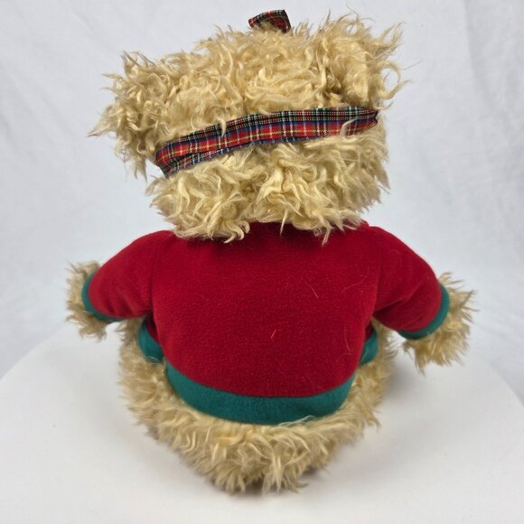 Hallmark Christmas Stuffed Merrily Bear w/ Snowman Coat + Bow Headband 10" - Picture 3 of 5